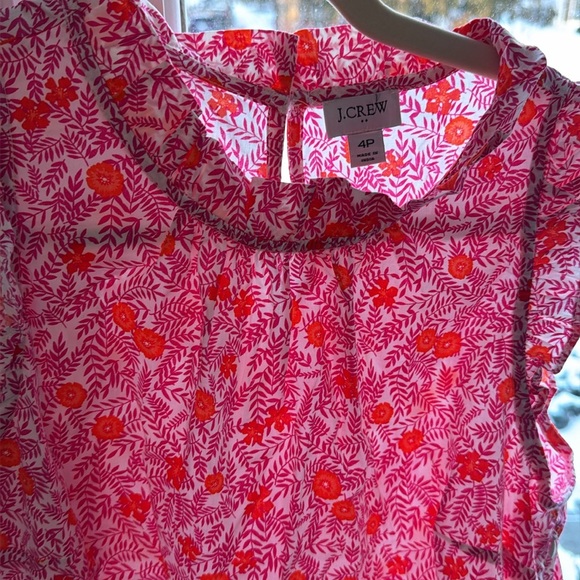 JCrew size 4petite summer sleeveless floral dress - Picture 2 of 4